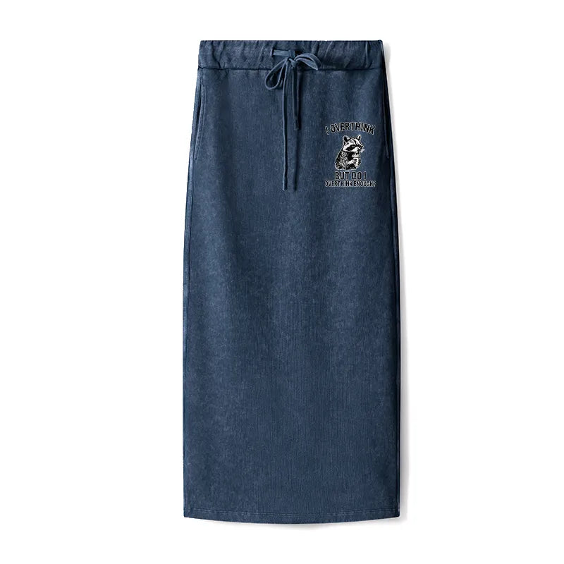 Kyoto-Lion Constant Overthinking Washed Terry Skirt