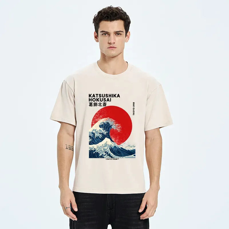 Vintage Ukiyo-e T-Shirt for Summer