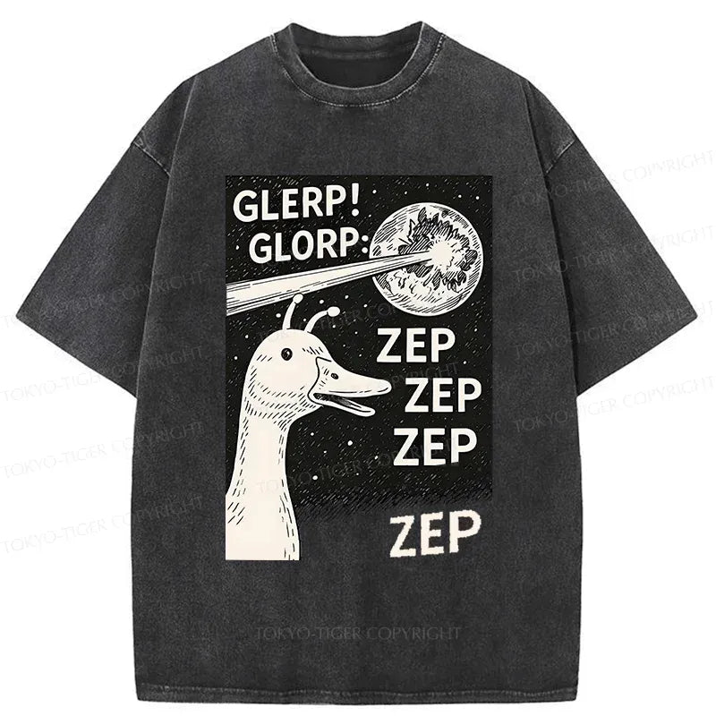 kyoto-lion geese attacking earth tee