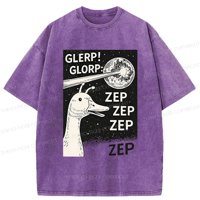kyoto-lion geese attacking earth tee