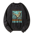 Kyoto-Lion Mocking Dinosaurs Japanese Washed Sweatshirt