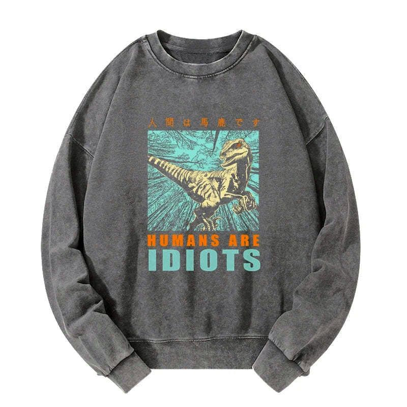 Mocking dinosaur Japanese streetwear sweatshirt