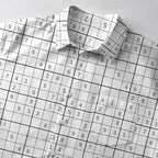 Kyoto-Lion Sudoku Japanese Button-up Shirt