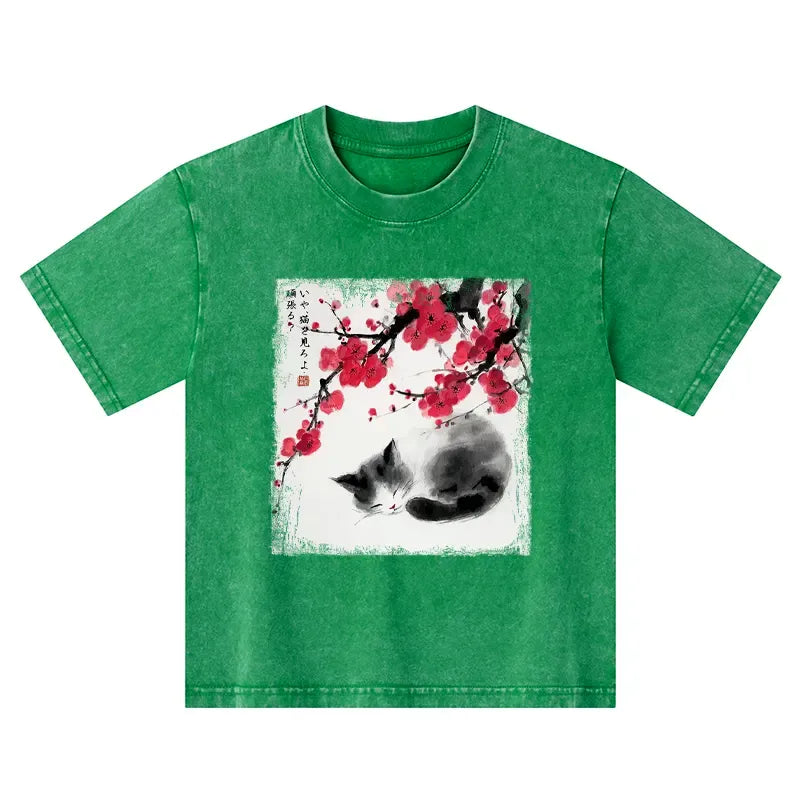 japanese cat t-shirt for kids