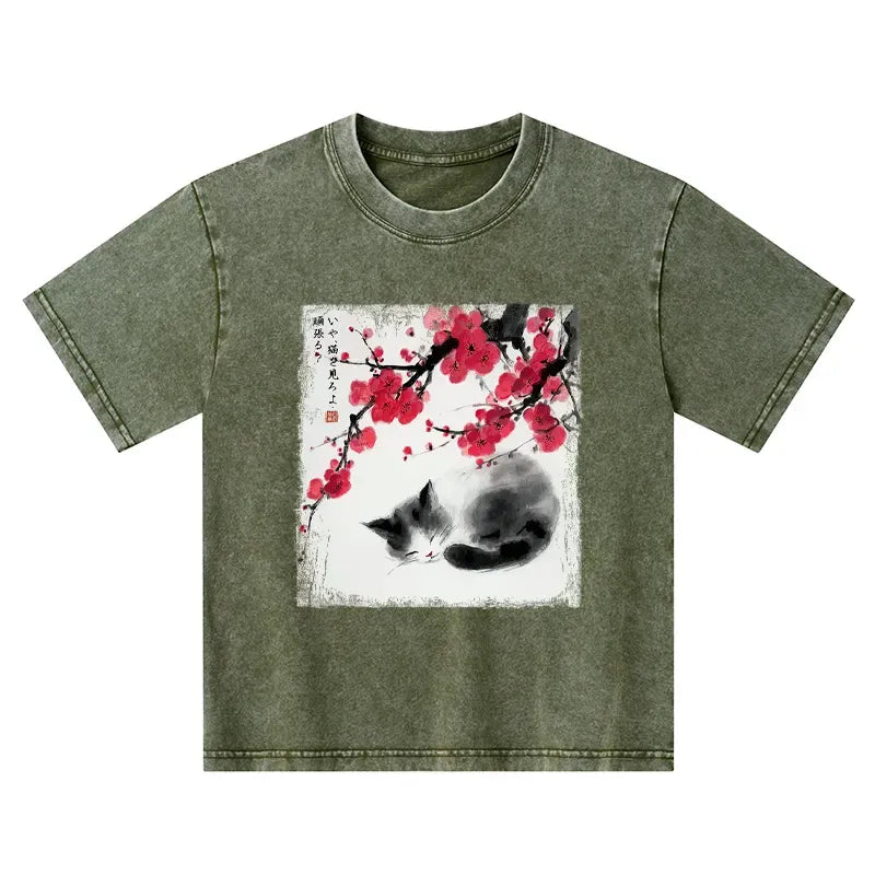 japanese cat t-shirt for kids