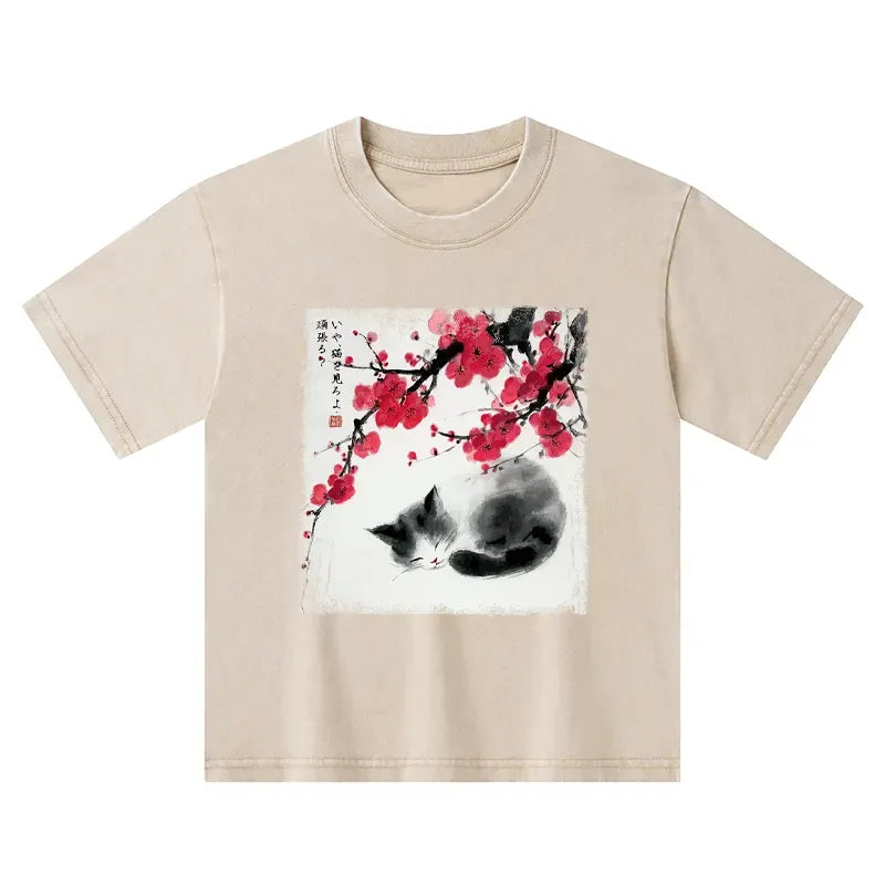 japanese cat t-shirt for kids