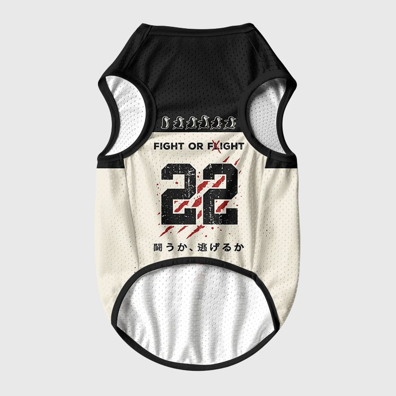 Kyoto-Lion Woodblock Penguin:Fight Or Flight Pet Jersey