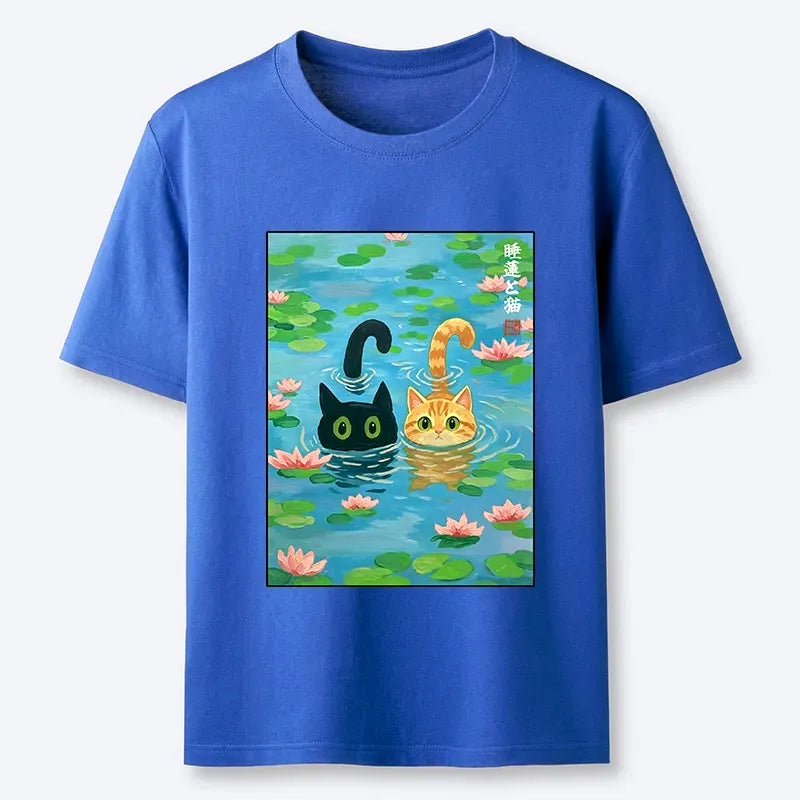 Kyoto-Lion Cats In The Lotus Pond Classic T-Shirt