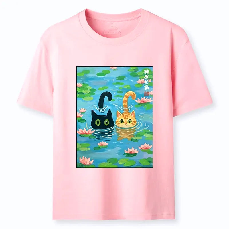 Japanese Cat T-Shirt for Gift Idea