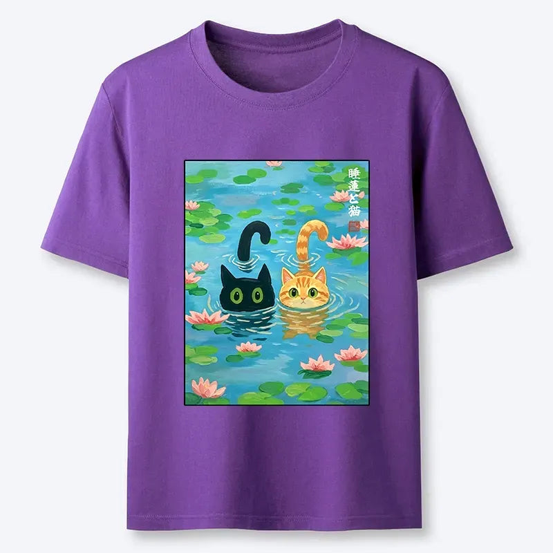 Kyoto-Lion Cats In The Lotus Pond Classic T-Shirt