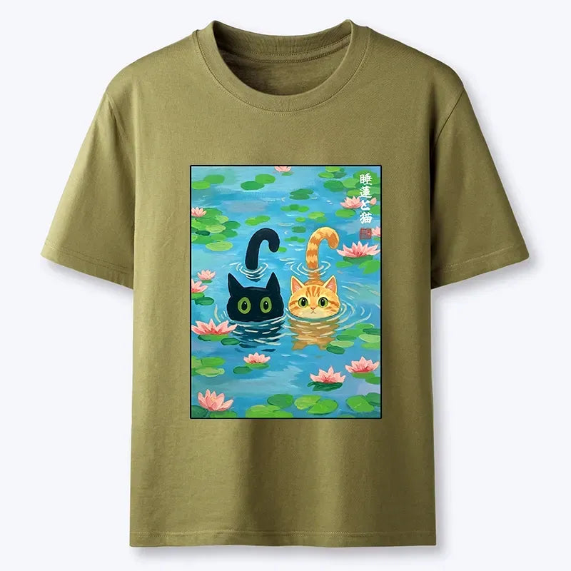 Japanese Cat T-Shirt for Gift Idea