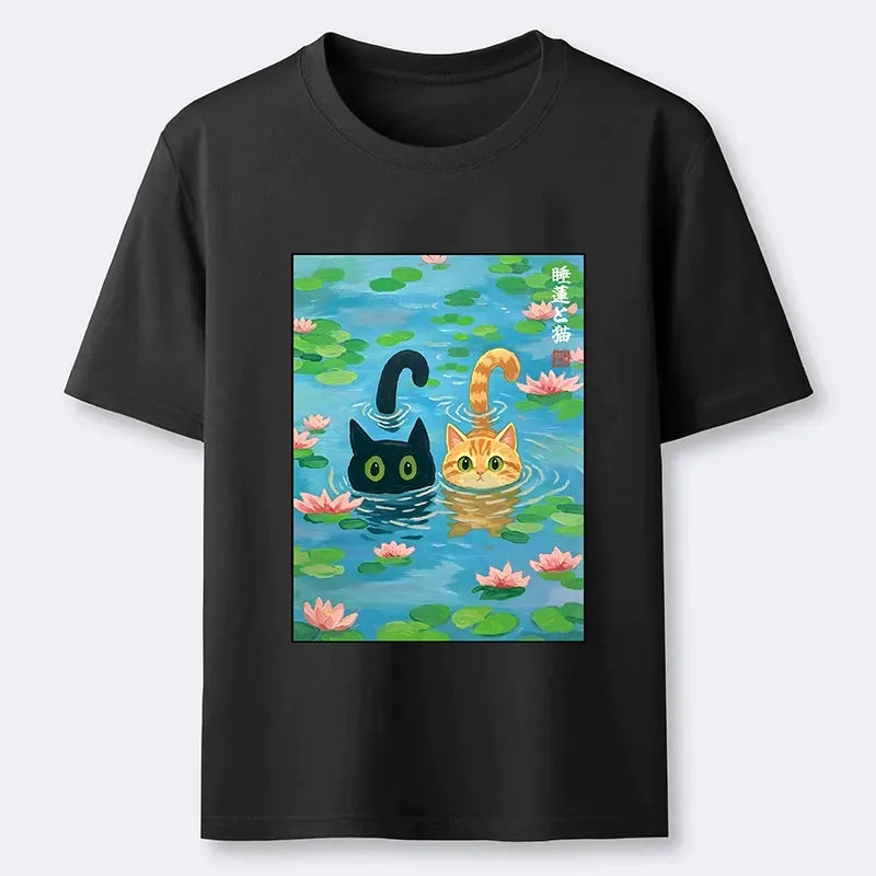 Japanese Cat T-Shirt for Gift Idea