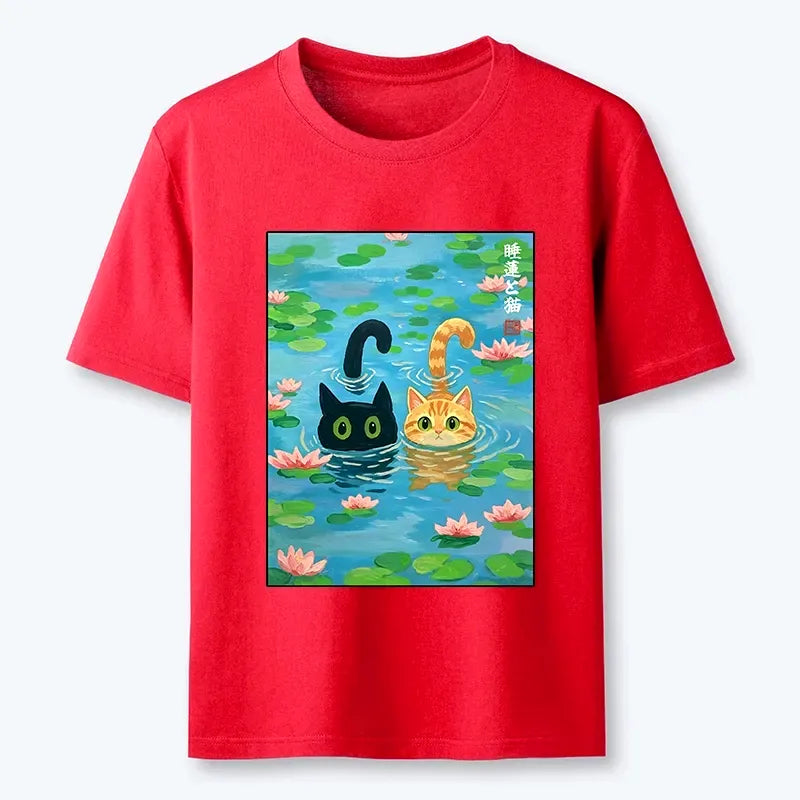 Japanese Cat T-Shirt for Gift Idea