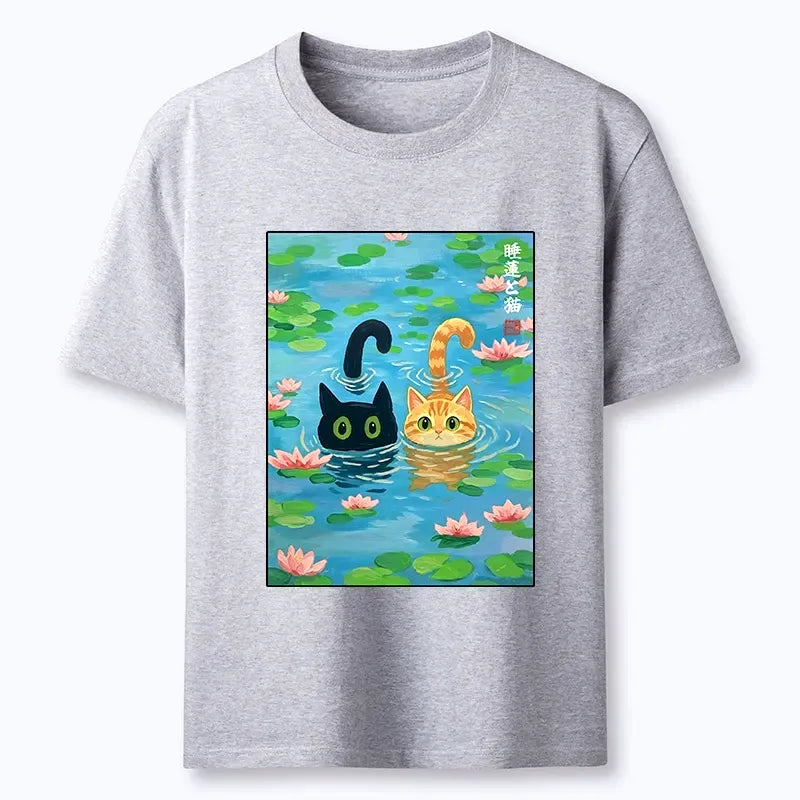 Kyoto-Lion Cats In The Lotus Pond Classic T-Shirt