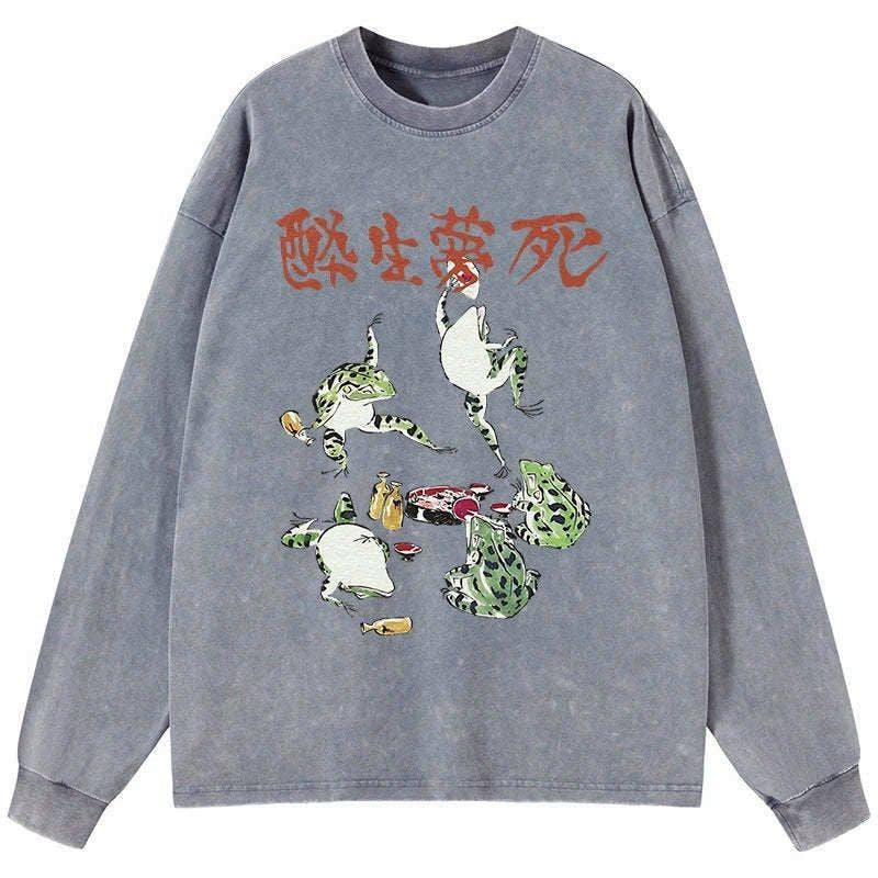washed kanji tee for daily wear