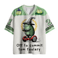 Kyoto-Lion Frog Riding A Balance Scooter Mesh Jersey