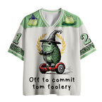 Kyoto-Lion Frog Riding A Balance Scooter Mesh Jersey