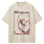Vintage Japanese Art T-Shirt for Streetwear
