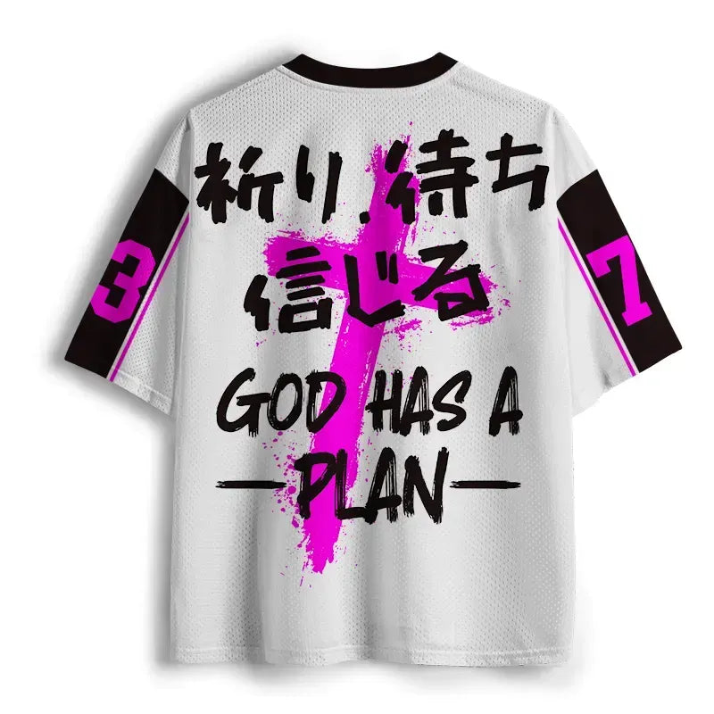 Kyoto-Lion God Has Plan Japanese Mesh Jersey