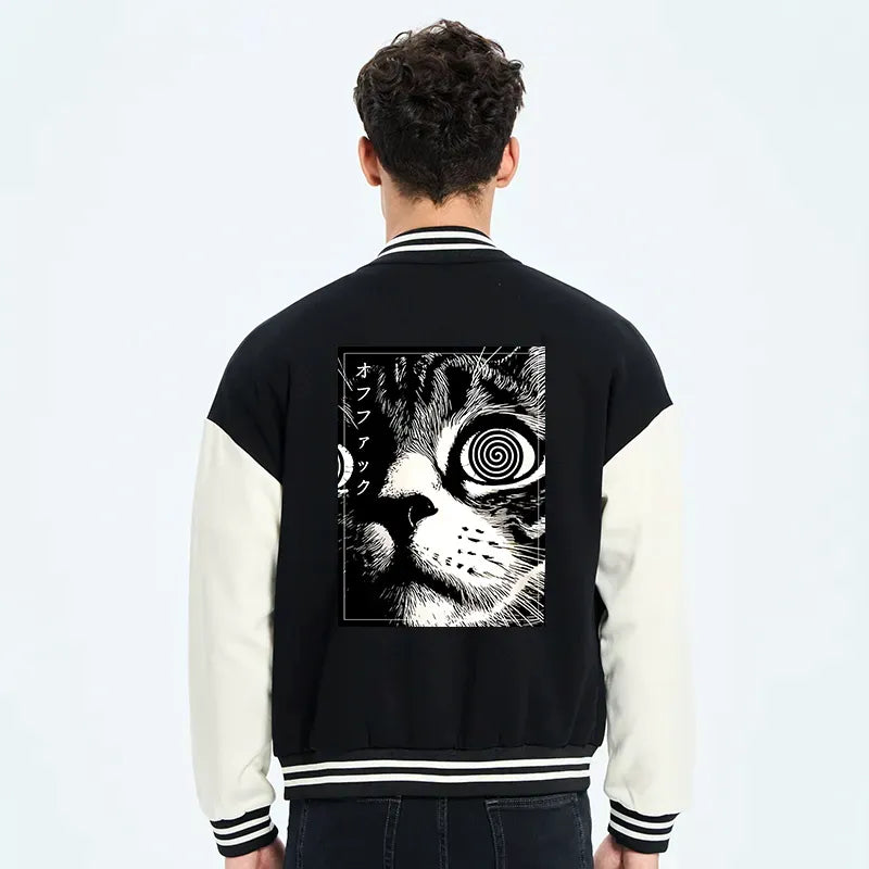 Scary cat Japan embroidery jacket gift idea