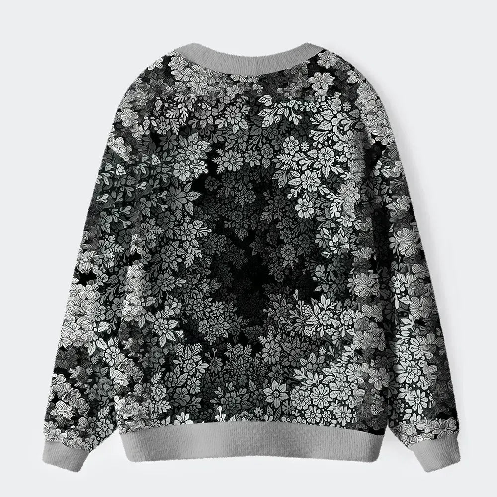 Kyoto-Lion Every Flower Is Born To Die Just Like Us Ugly Cardigan Sweater