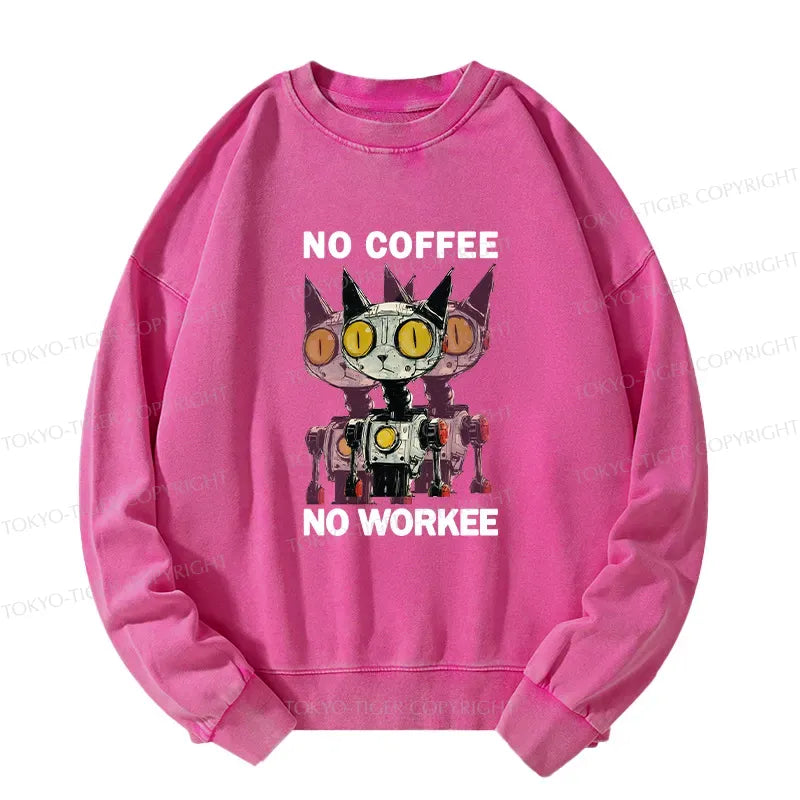 Kyoto-Lion No Coffee No Workee Washed Sweatshirt