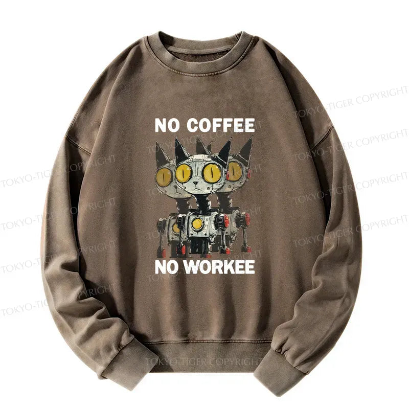 Kyoto-Lion No Coffee No Workee Washed Sweatshirt