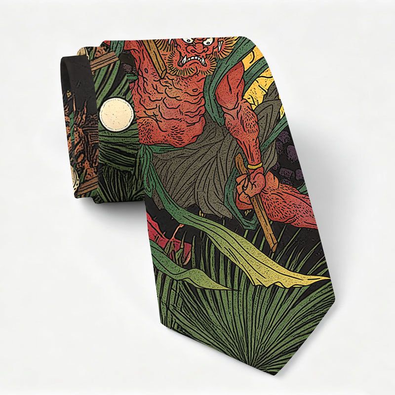 Kyoto-Lion Japanese Yokai Necktie