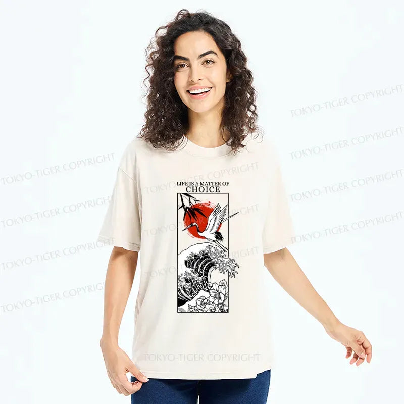 Japanese art t-shirt for summer vacation