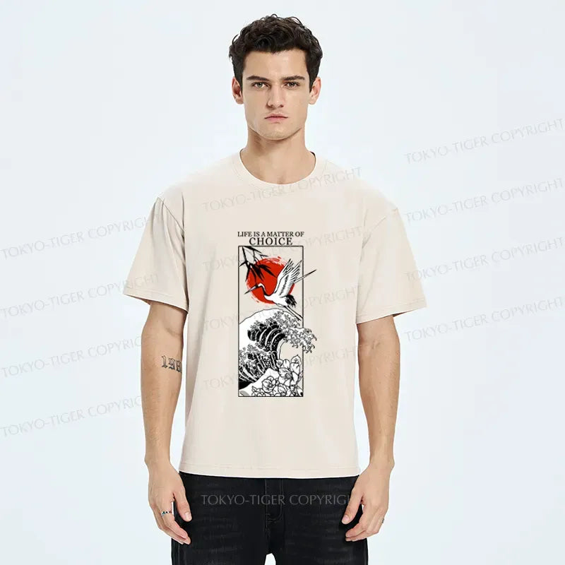 Japanese art t-shirt for summer vacation