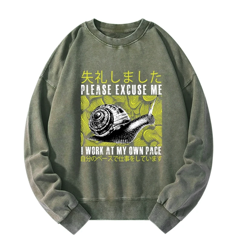 Japanese washed sweatshirt gift for him