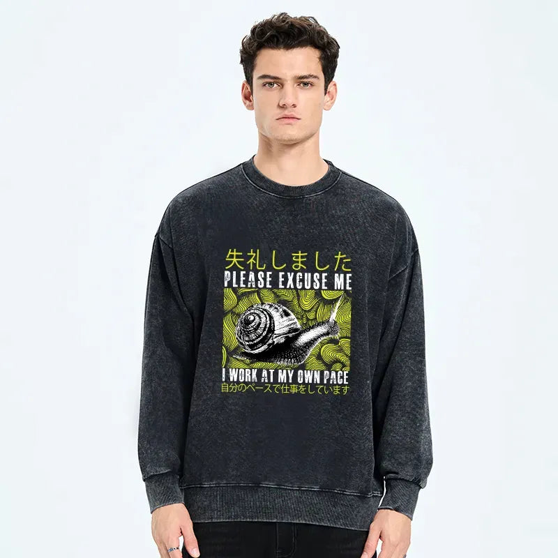 Japanese washed sweatshirt gift for him