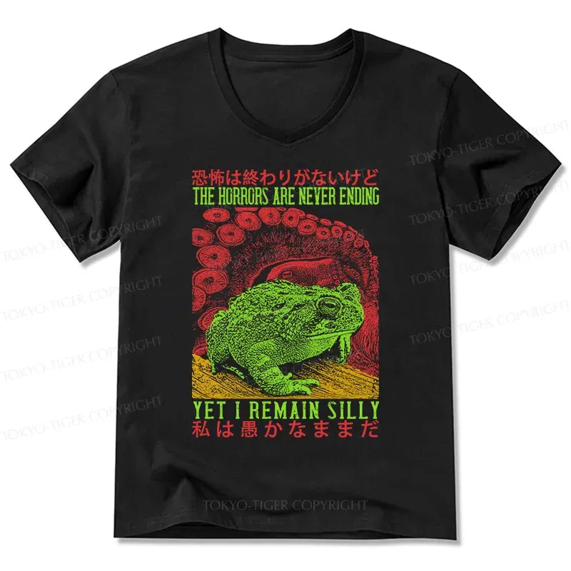 Japanese V-Neck T-Shirt for Daily Wear