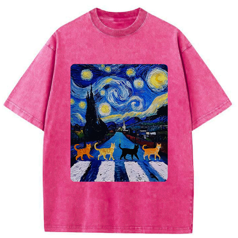 japanese vintage cat t-shirt