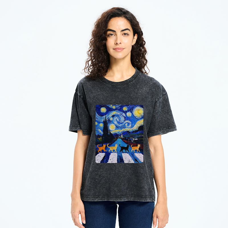 japanese vintage cat t-shirt
