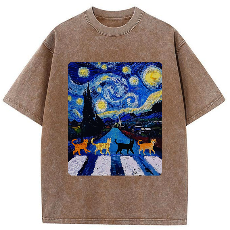 japanese vintage cat t-shirt