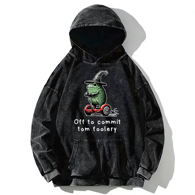Retro washed hoodie for daily wear