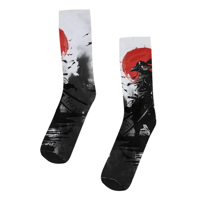 Kyoto-Lion Samurai In The Smoke Socks