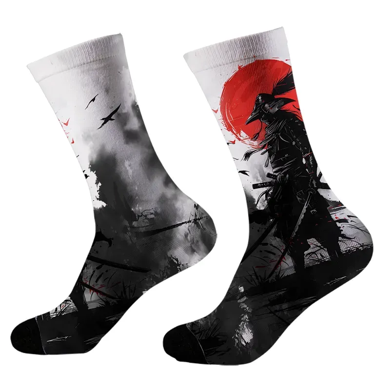 Japanese Samurai Socks for Gift Idea