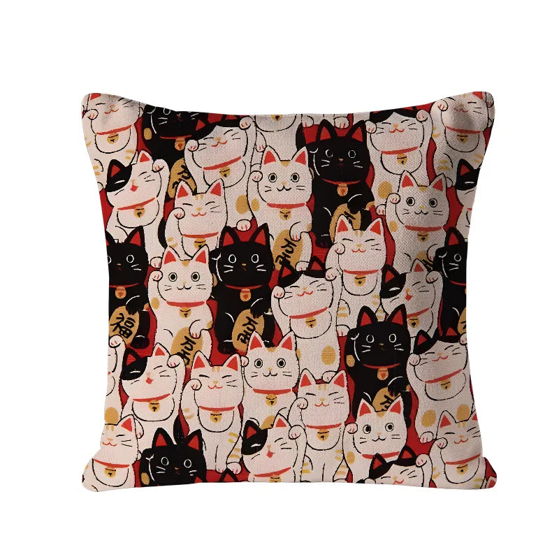 Kyoto-Lion Lucky Cat Cushion Pillow