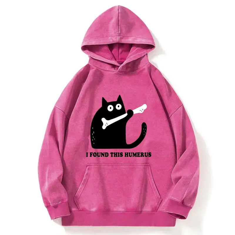 Kyoto-Lion Cat Found This Humerus Washed Hoodie