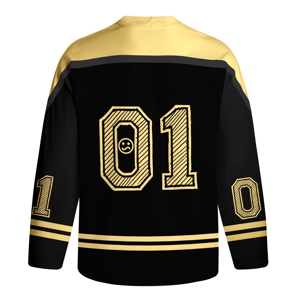 Kyoto-Lion Self-diagnosed Illness Funny Long-Sleeve Hockey Jersey