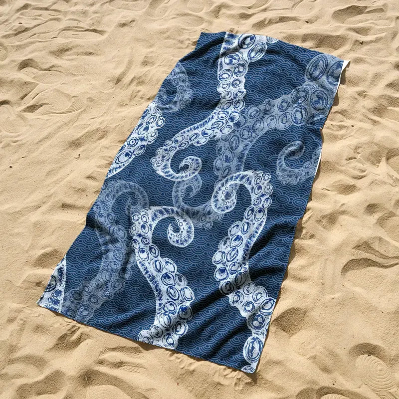 Kyoto-Lion Octopus Tentacles Japanese Beach Towel