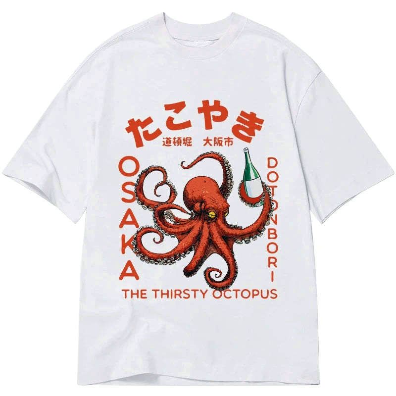 Kyoto-Lion Octopus Drinks Soju Classic T-Shirt