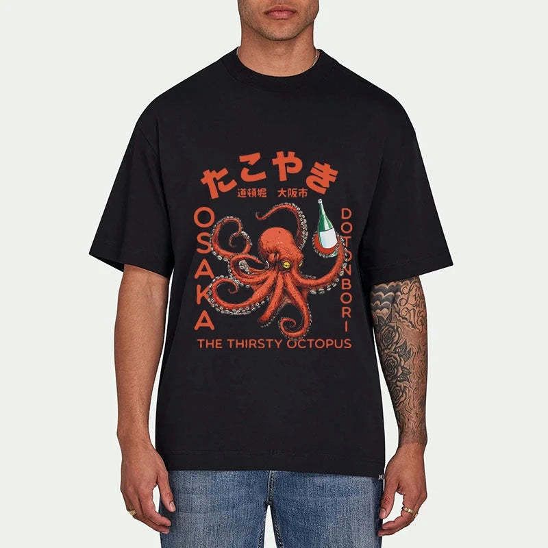 japanese octopus soju t-shirt for men