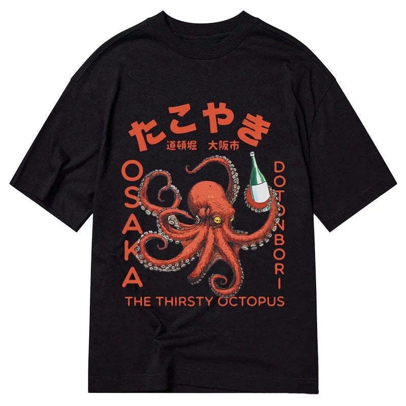 Kyoto-Lion Octopus Drinks Soju Classic T-Shirt
