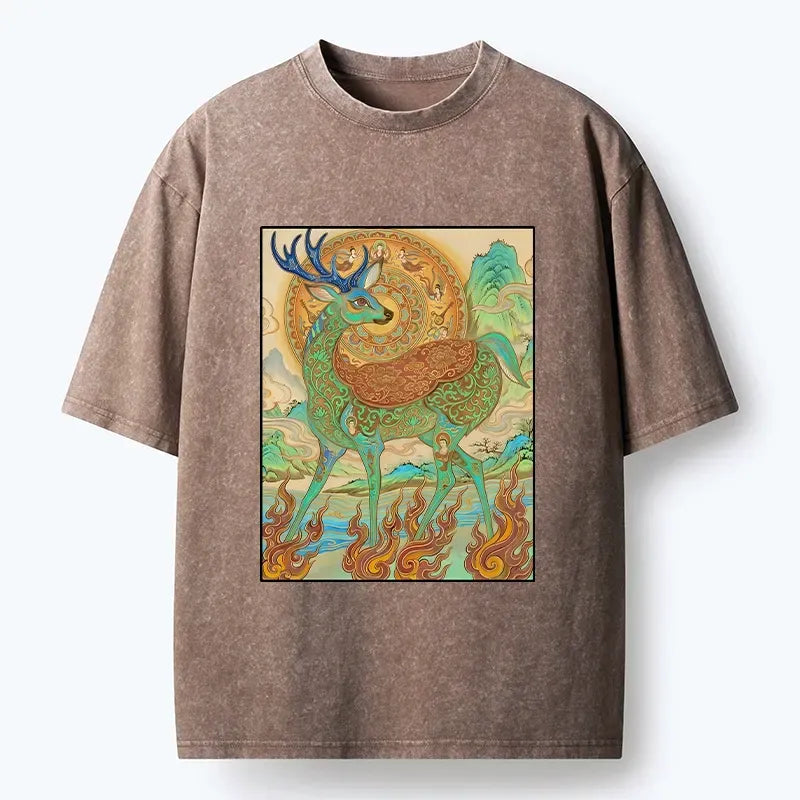 mythical deer unisex tee for daily wear