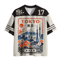 Japanese Ukiyo-e Mesh Jersey for Daily Wear