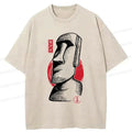 Kyoto-Lion Moai Japan Washed T-Shirt