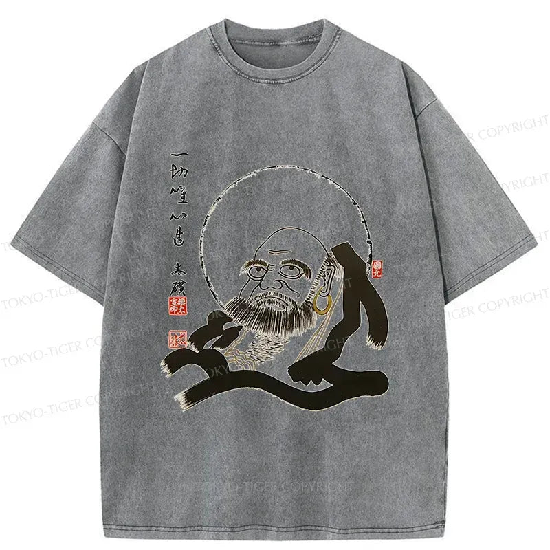Japanese Kyoto Lion Buddha Tee for Daily Wear
